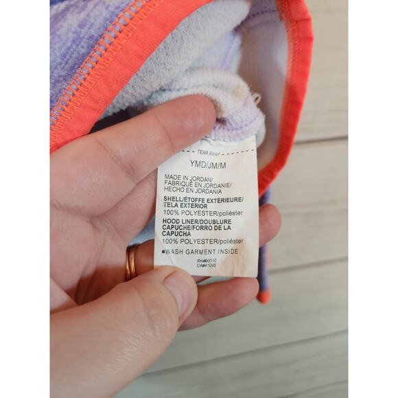 Under Armour Girls Purple Orange Long Sleeve Pullover‎ Hoodie Sweatshirt Size M - Picture 4 of 6